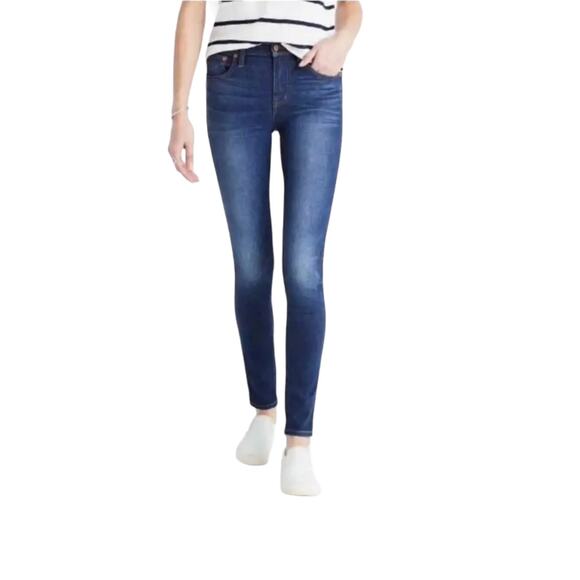 Madewell Jeans High-Rise Skinny Hayes Wash Sz 25 Stretch Cotton Poly Elastane - Picture 2 of 11